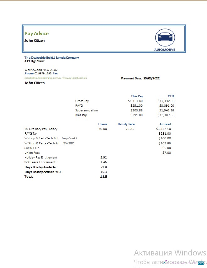 Download Automotive company pay advise template in Word and PDF formats Photoshop template